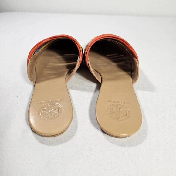 TORY BURCH Sienna Pointed Toe Mules in Rainbow Leather Size 6 M - Picture 4 of 7